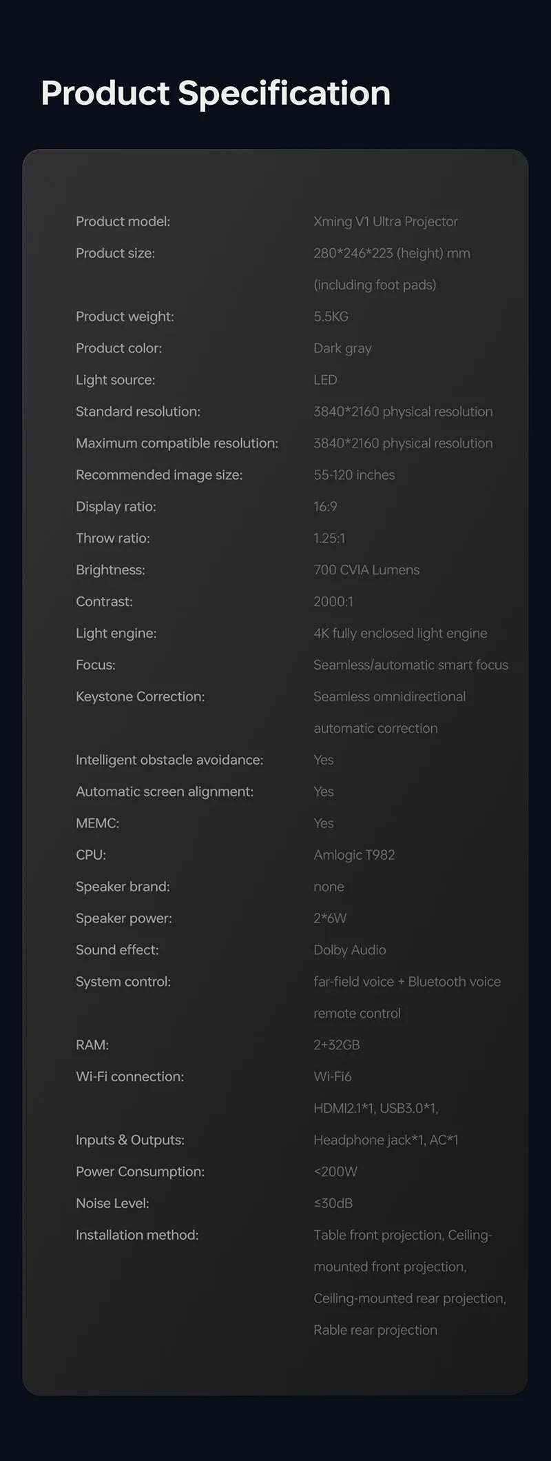Loumilight projector Ultra